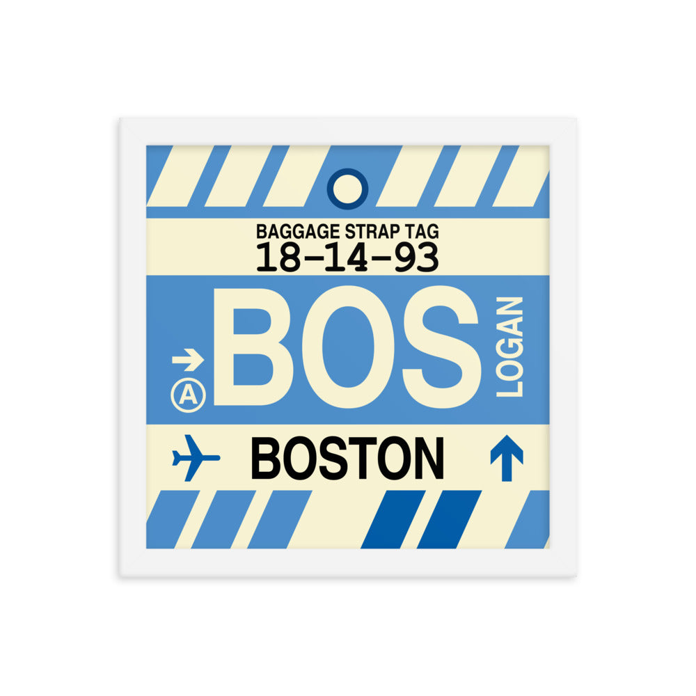 Travel-Themed Framed Print • BOS Boston • YHM Designs - Image 12