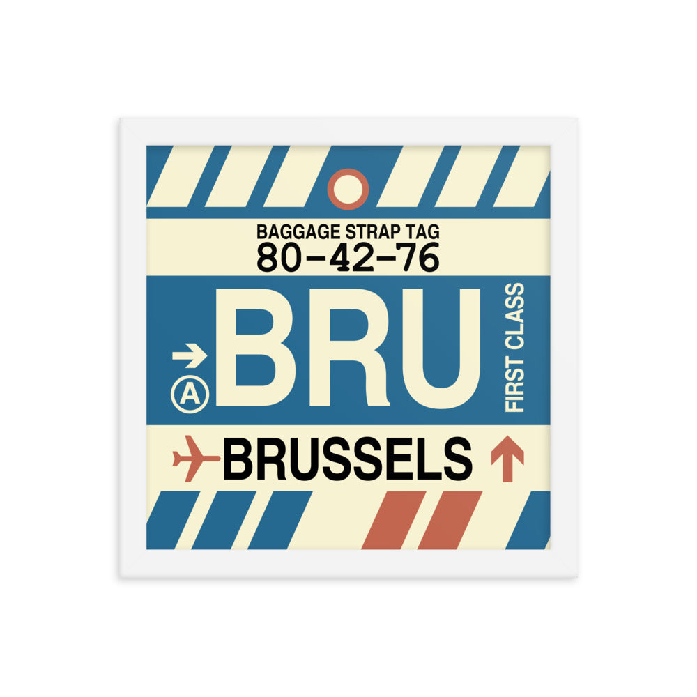 Travel-Themed Framed Print • BRU Brussels Souvenir • YHM Designs - Image 12