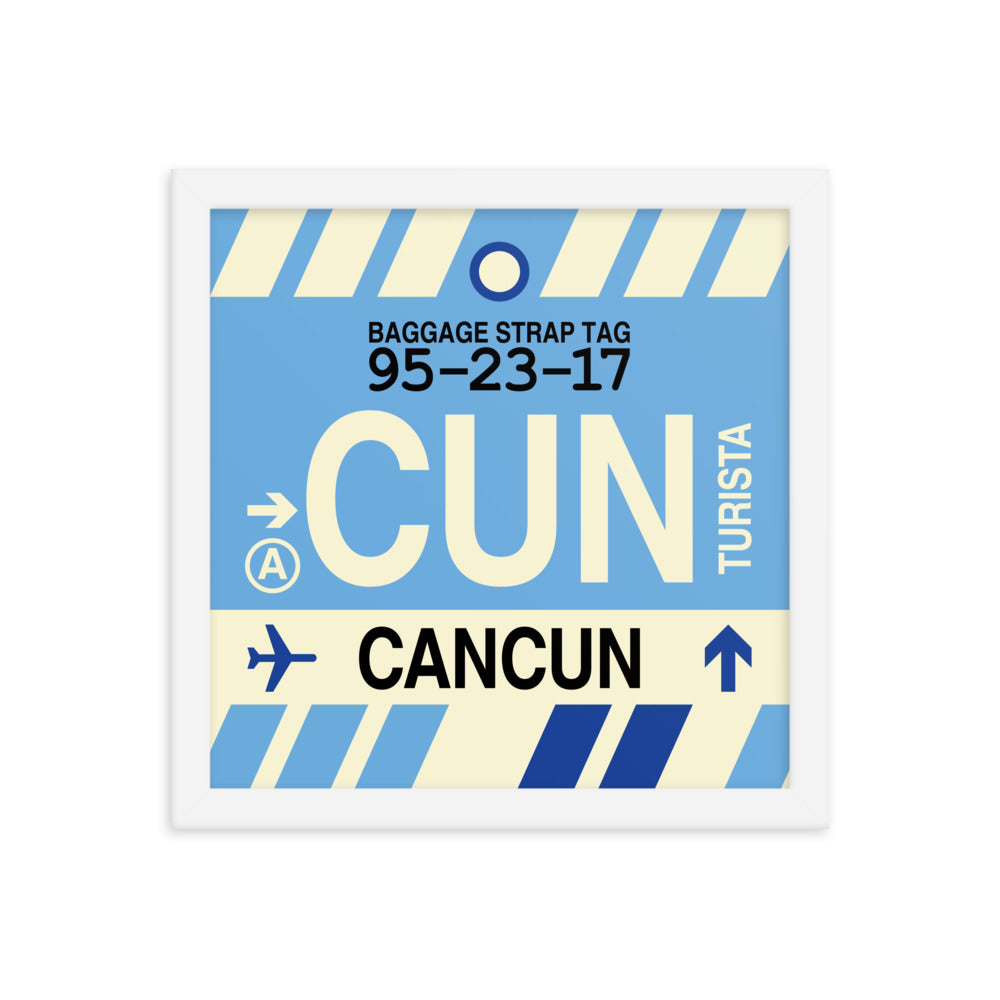 Travel-Themed Framed Print • CUN Cancun Souvenir • YHM Designs - Image 12