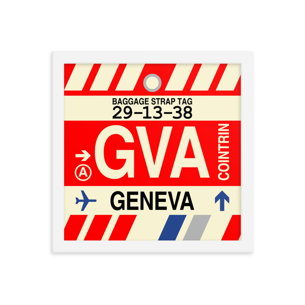 Travel-Themed Framed Print • GVA Geneva Souvenir • YHM Designs - Image 12