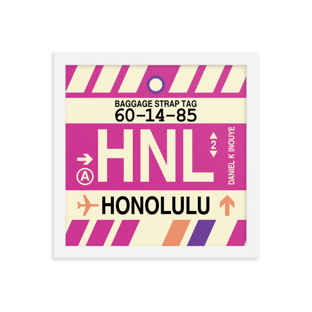Travel-Themed Framed Print • HNL Honolulu Souvenir • YHM Designs - Image 12
