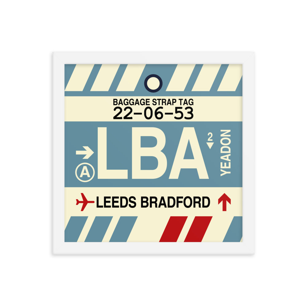 Travel-Themed Framed Print • LBA Leeds Bradford Souvenir • YHM Designs - Image 12