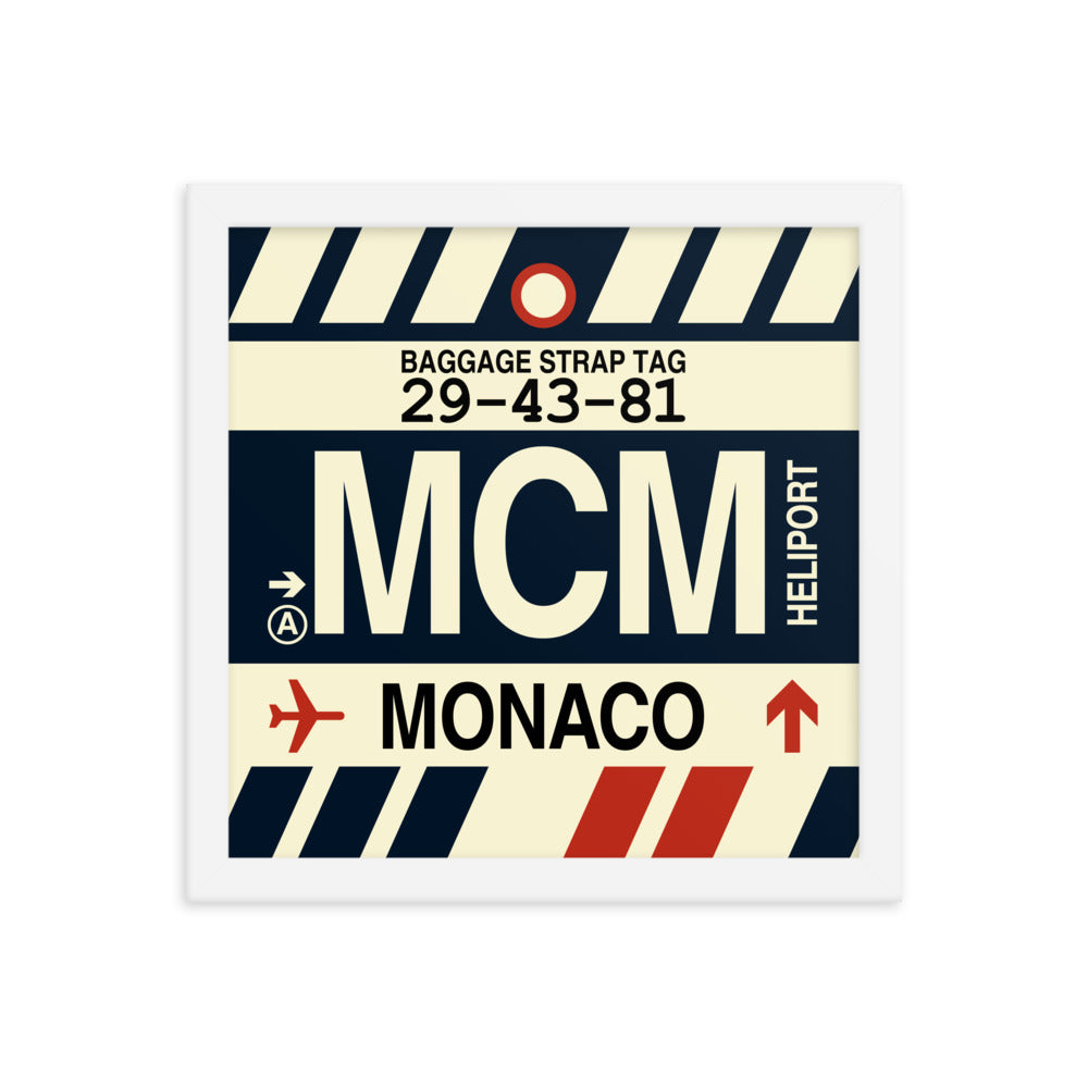 Travel-Themed Framed Print • MCM Monte Carlo Souvenir • YHM Designs - Image 12