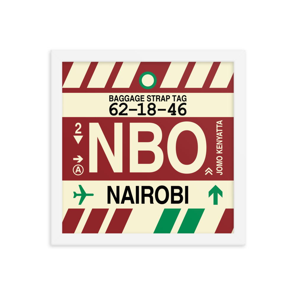 Travel-Themed Framed Print • NBO Nairobi • YHM Designs - Image 12