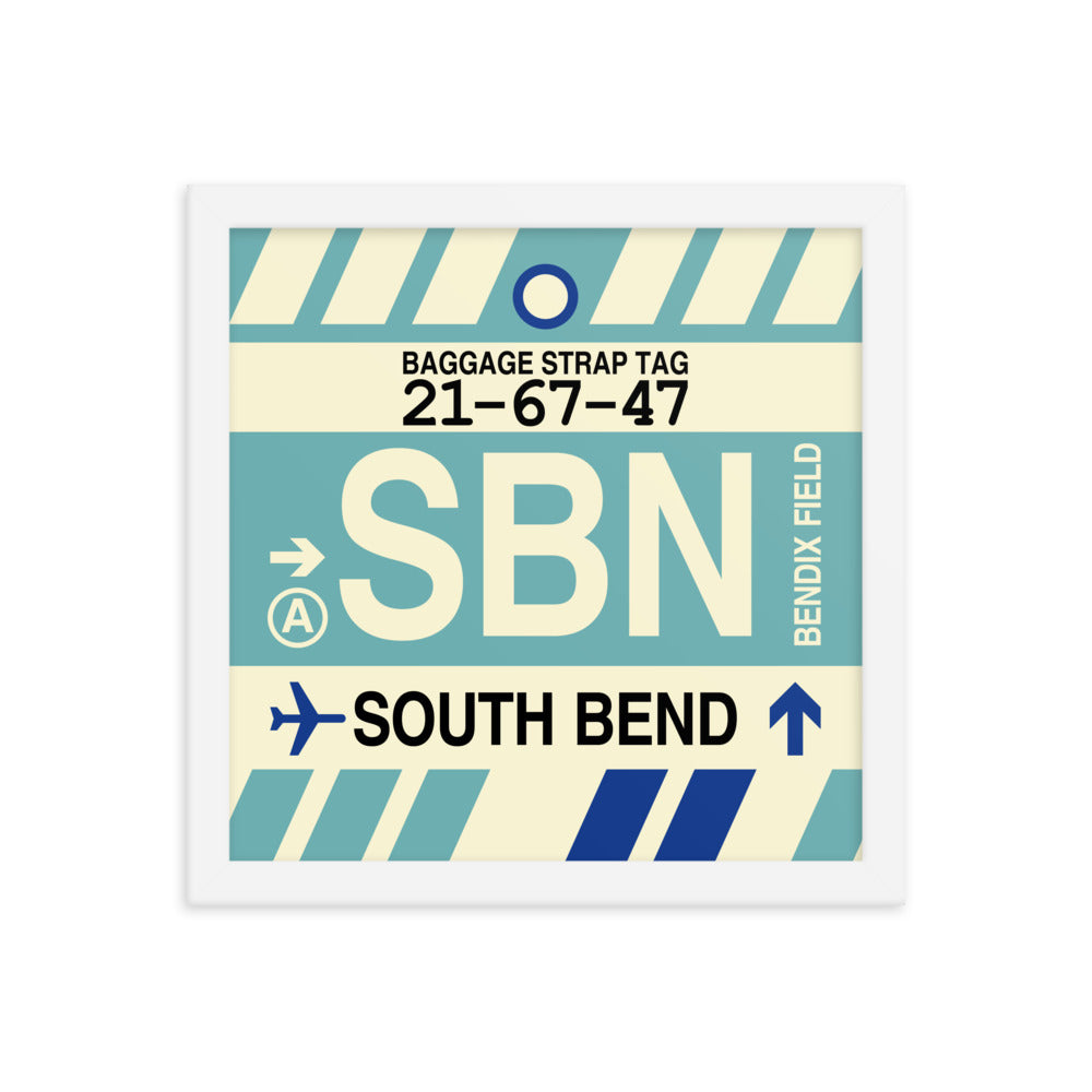 Travel-Themed Framed Print • SBN South Bend Souvenir • YHM Designs - Image 12