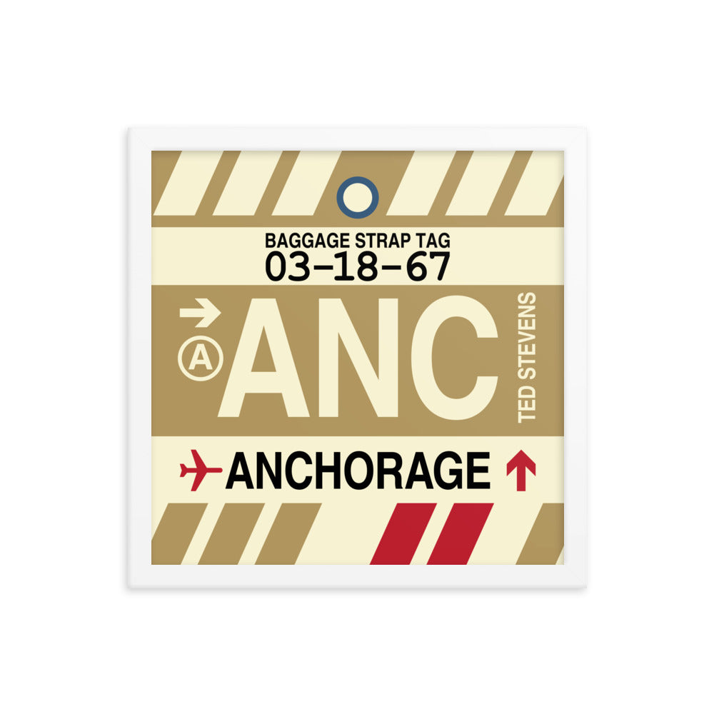 Travel-Themed Framed Print • ANC Anchorage Souvenir • YHM Designs - Image 13