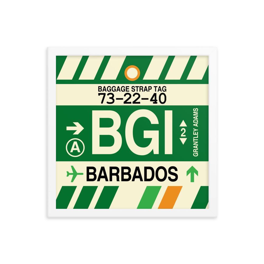 Travel-Themed Framed Print • BGI Barbados Souvenir • YHM Designs - Image 13