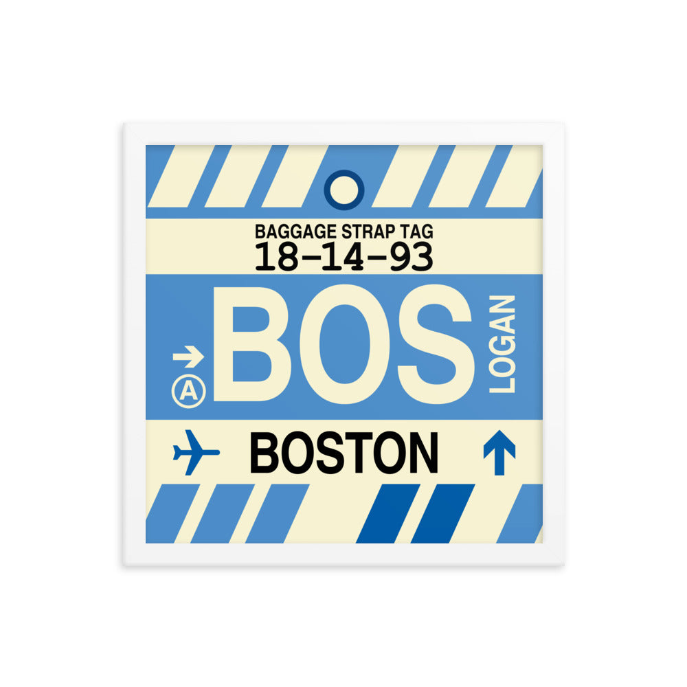 Travel-Themed Framed Print • BOS Boston • YHM Designs - Image 13