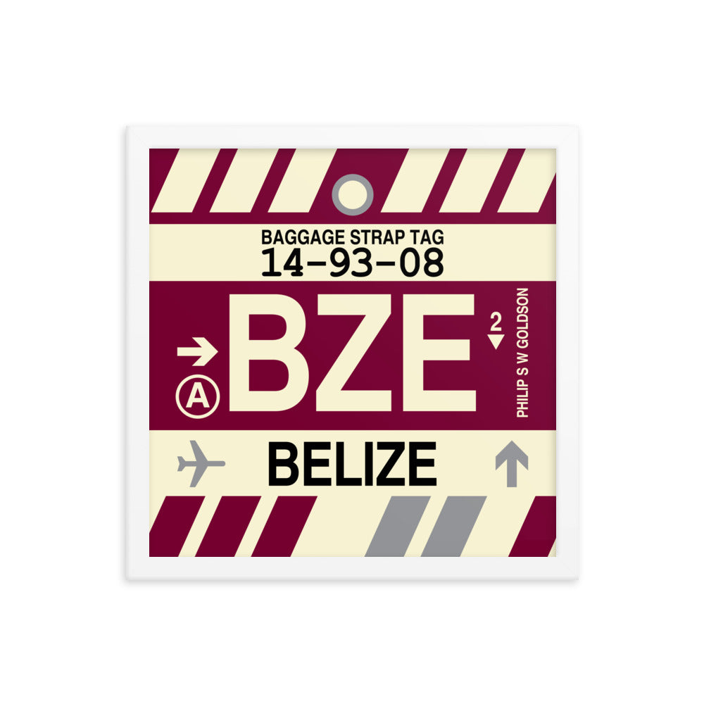 Travel-Themed Framed Print • BZE Belize City • YHM Designs - Image 13