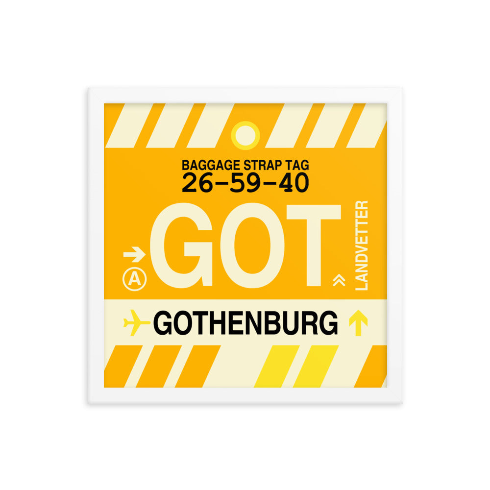 Travel-Themed Framed Print • GOT Gothenburg Souvenir • YHM Designs - Image 13