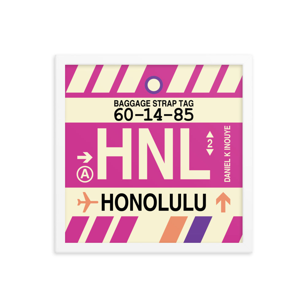 Travel-Themed Framed Print • HNL Honolulu Souvenir • YHM Designs - Image 13