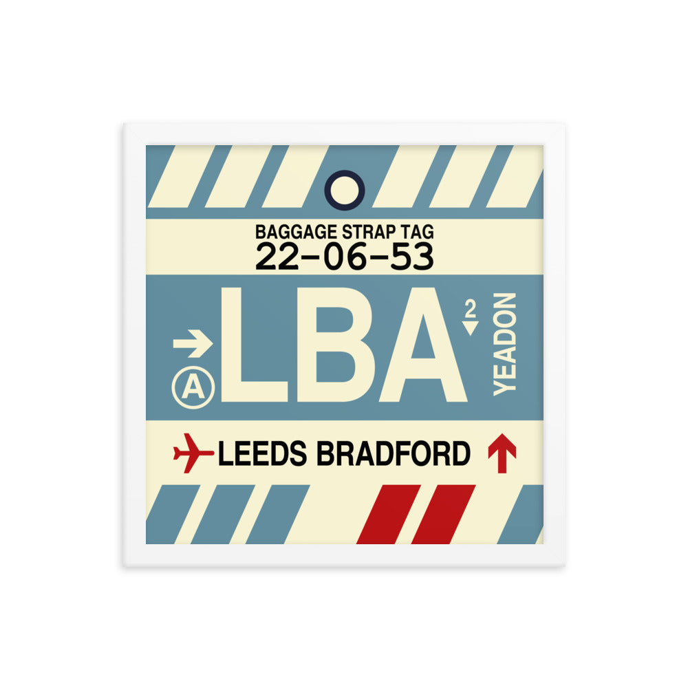 Travel-Themed Framed Print • LBA Leeds Bradford Souvenir • YHM Designs - Image 13
