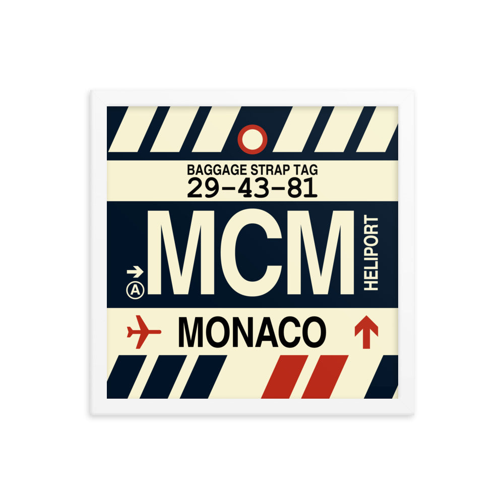 Travel-Themed Framed Print • MCM Monte Carlo Souvenir • YHM Designs - Image 13