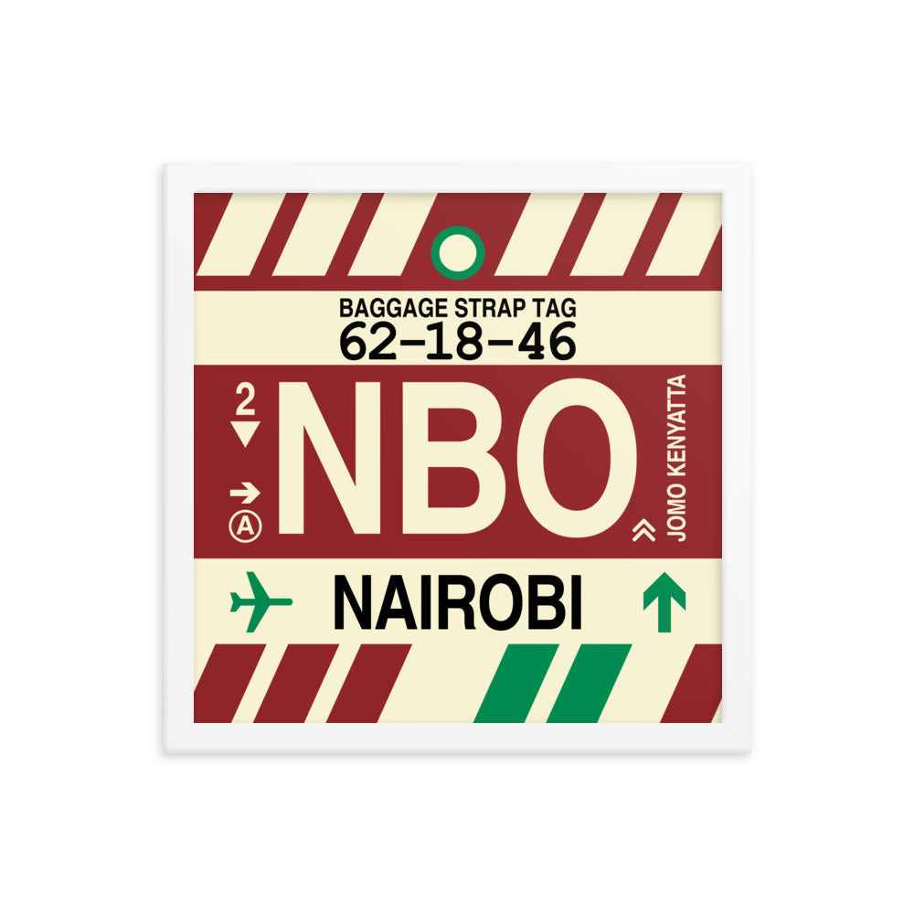 Travel-Themed Framed Print • NBO Nairobi • YHM Designs - Image 13