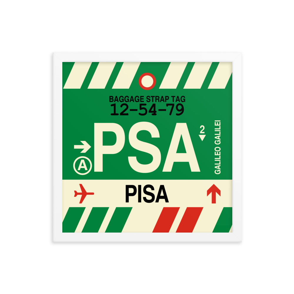 Travel-Themed Framed Print • PSA Pisa Souvenir • YHM Designs - Image 13