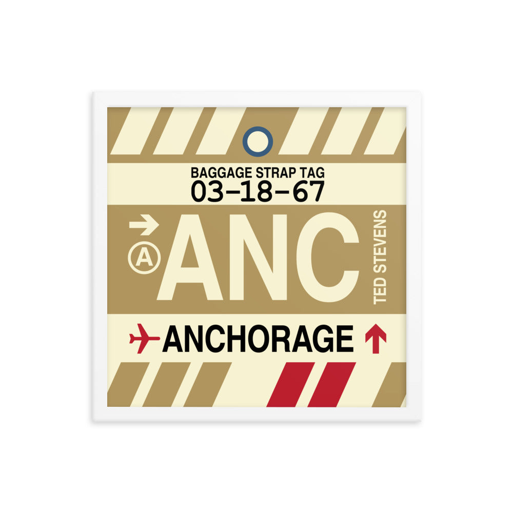 Travel-Themed Framed Print • ANC Anchorage Souvenir • YHM Designs - Image 14