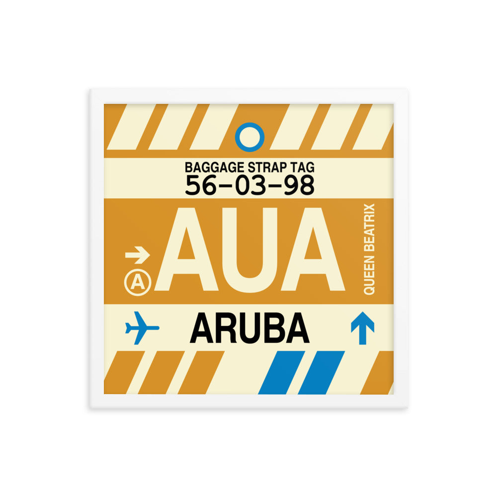Travel-Themed Framed Print • AUA Aruba Souvenir • YHM Designs - Image 14
