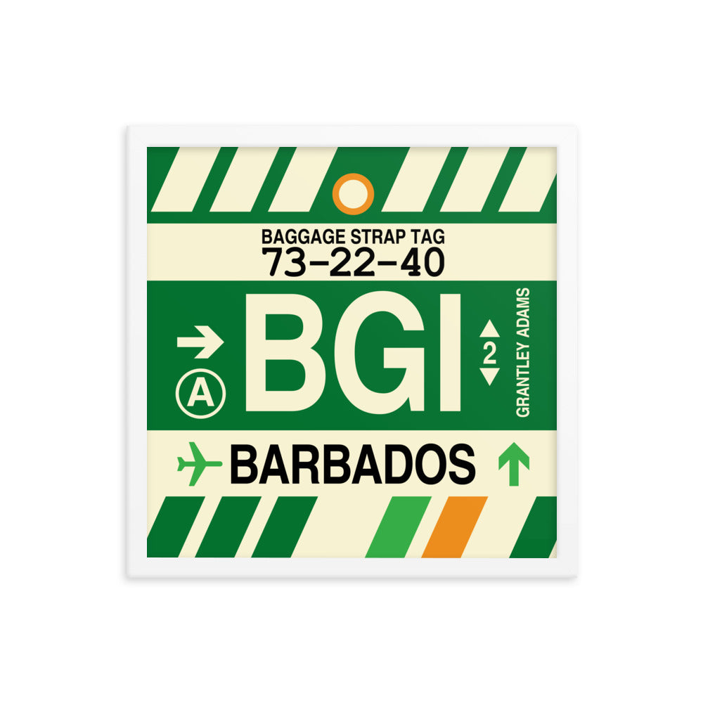 Travel-Themed Framed Print • BGI Barbados Souvenir • YHM Designs - Image 14