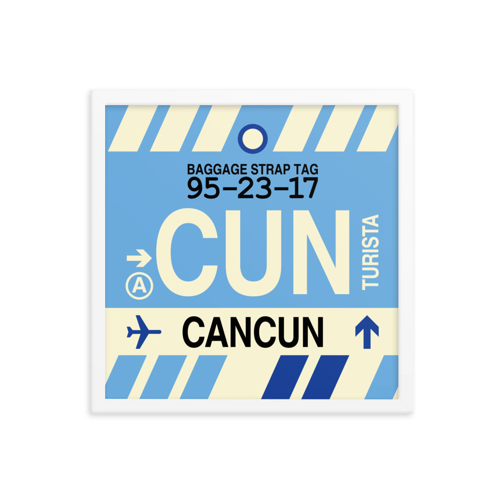 Travel-Themed Framed Print • CUN Cancun Souvenir • YHM Designs - Image 14