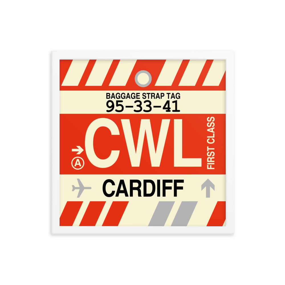 Travel-Themed Framed Print • CWL Cardiff Souvenir • YHM Designs - Image 14