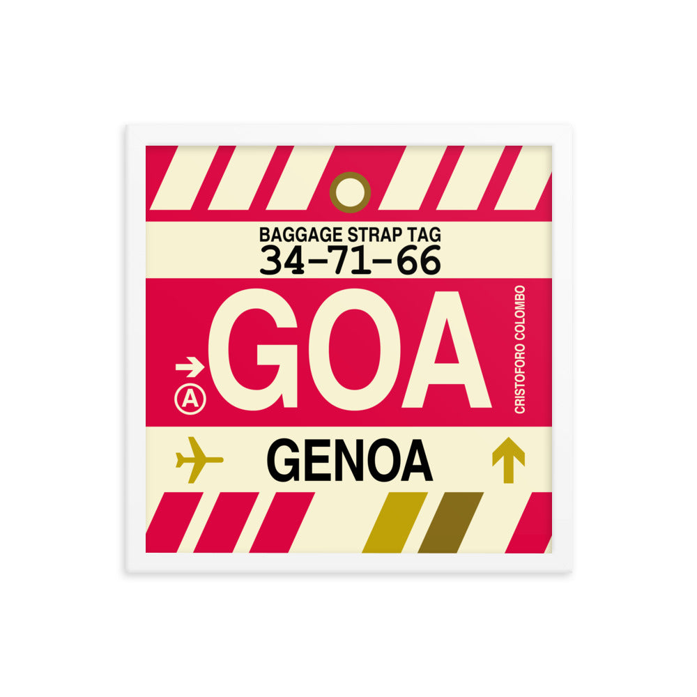 Travel-Themed Framed Print • GOA Genoa Souvenir • YHM Designs - Image 14