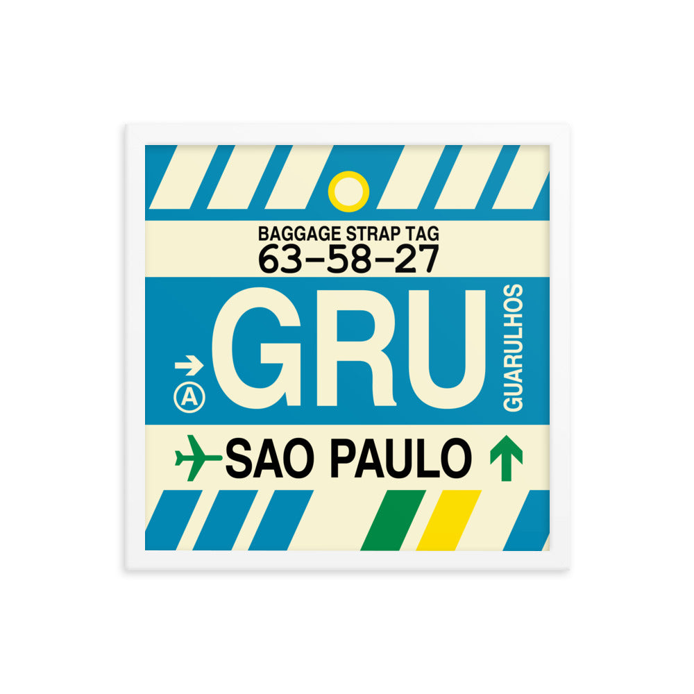 Travel-Themed Framed Print • GRU Sao Paulo Souvenir • YHM Designs - Image 14