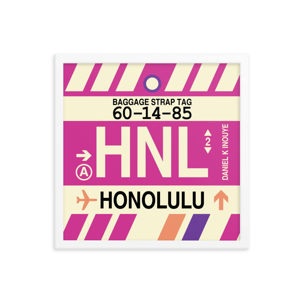 Travel-Themed Framed Print • HNL Honolulu Souvenir • YHM Designs - Image 14