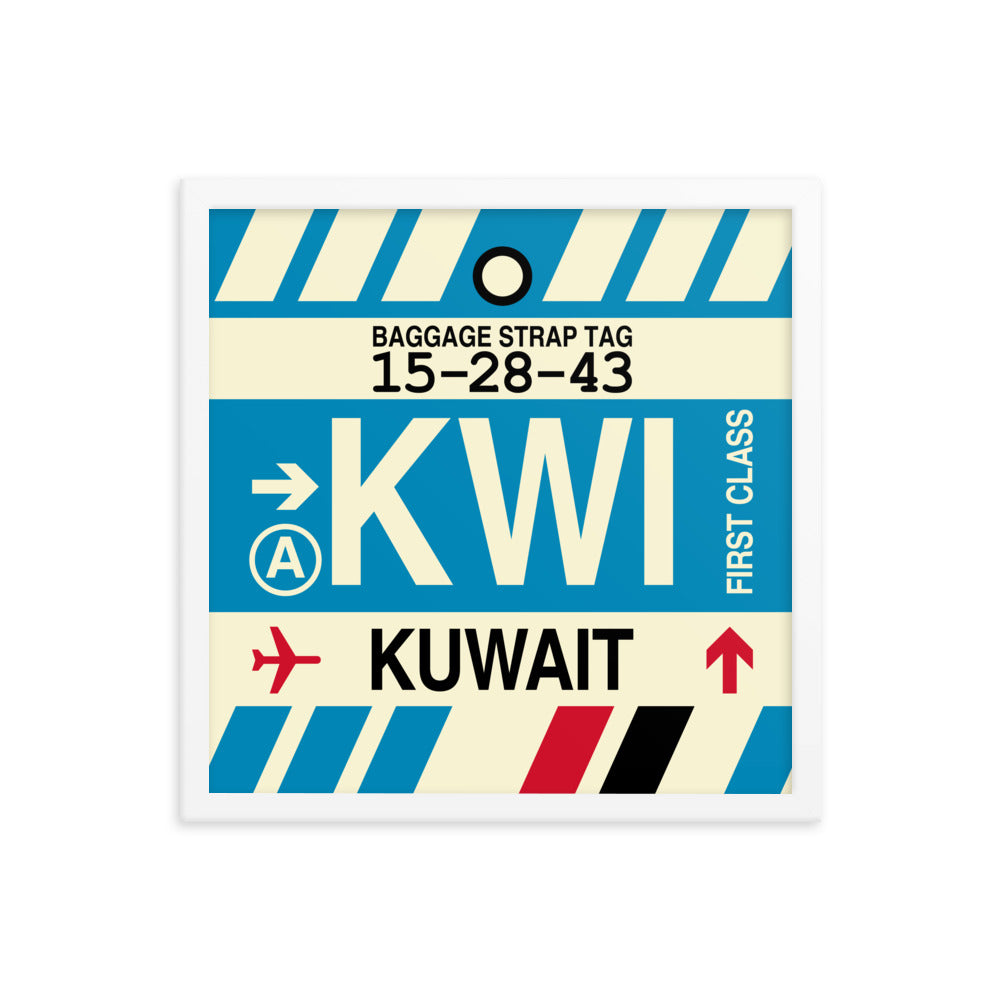 Travel-Themed Framed Print • KWI Kuwait City Souvenir • YHM Designs - Image 14