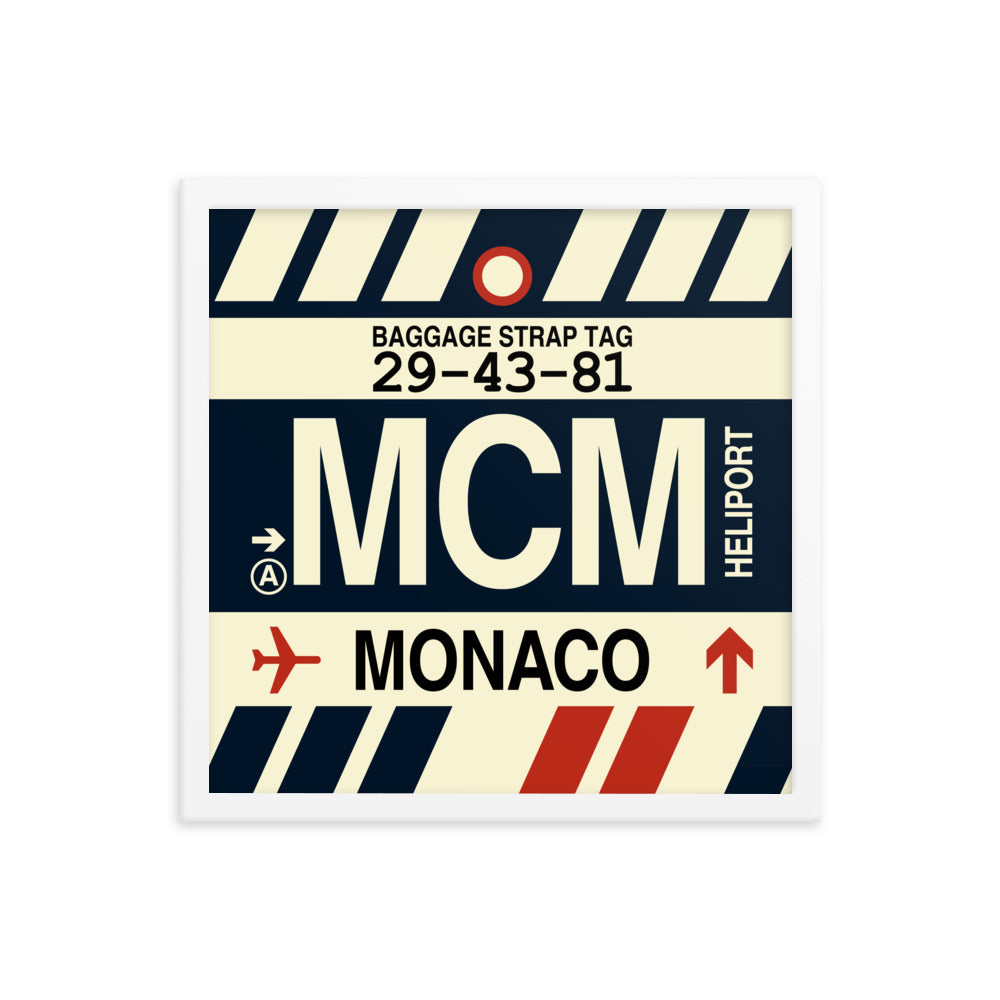 Travel-Themed Framed Print • MCM Monte Carlo Souvenir • YHM Designs - Image 14