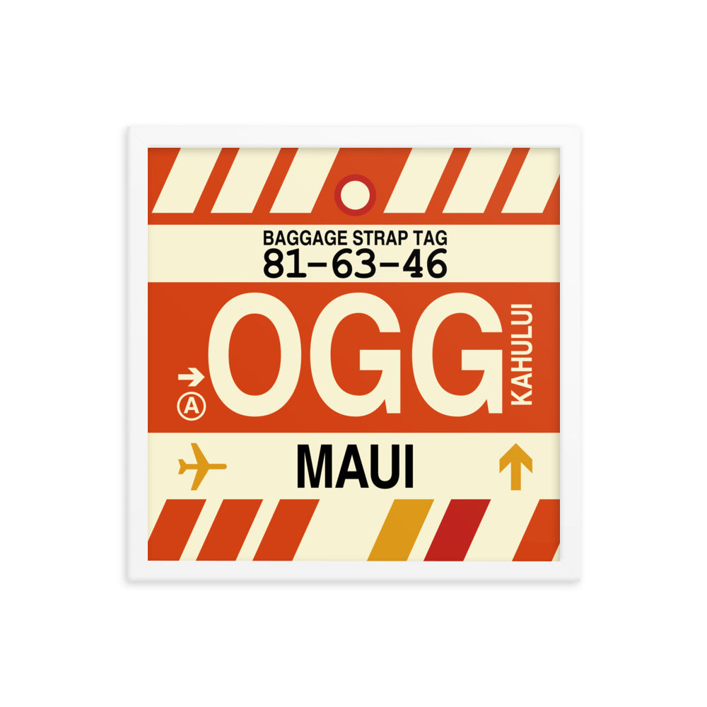 Travel-Themed Framed Print • OGG Maui Souvenir • YHM Designs - Image 14