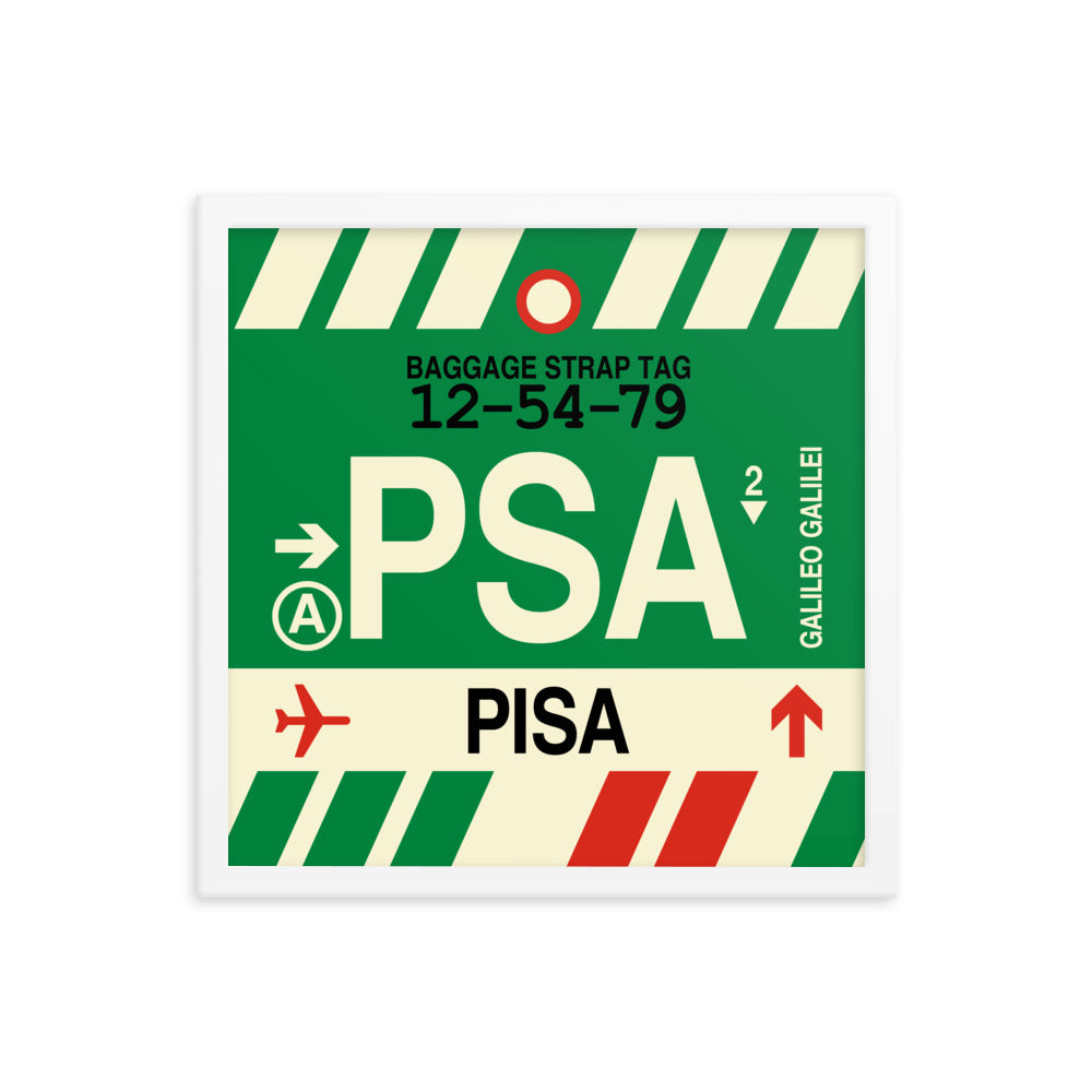 Travel-Themed Framed Print • PSA Pisa Souvenir • YHM Designs - Image 14