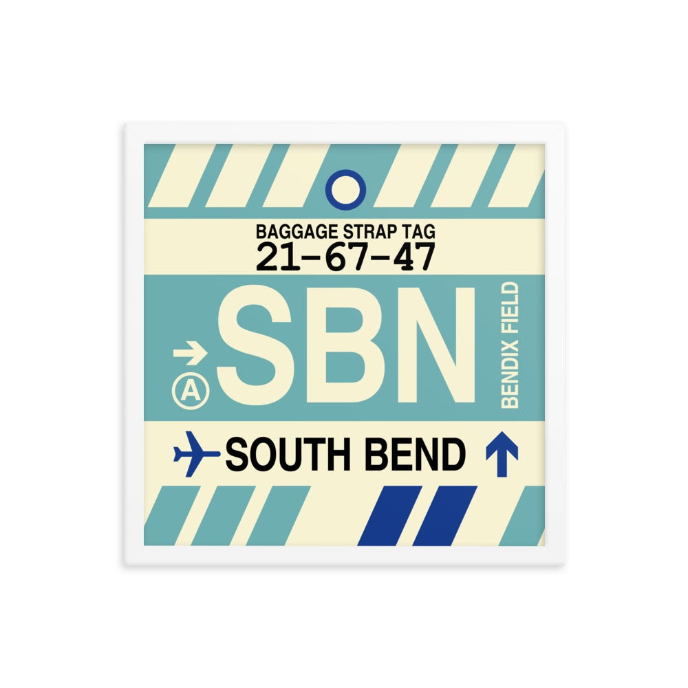 Travel-Themed Framed Print • SBN South Bend Souvenir • YHM Designs - Image 14