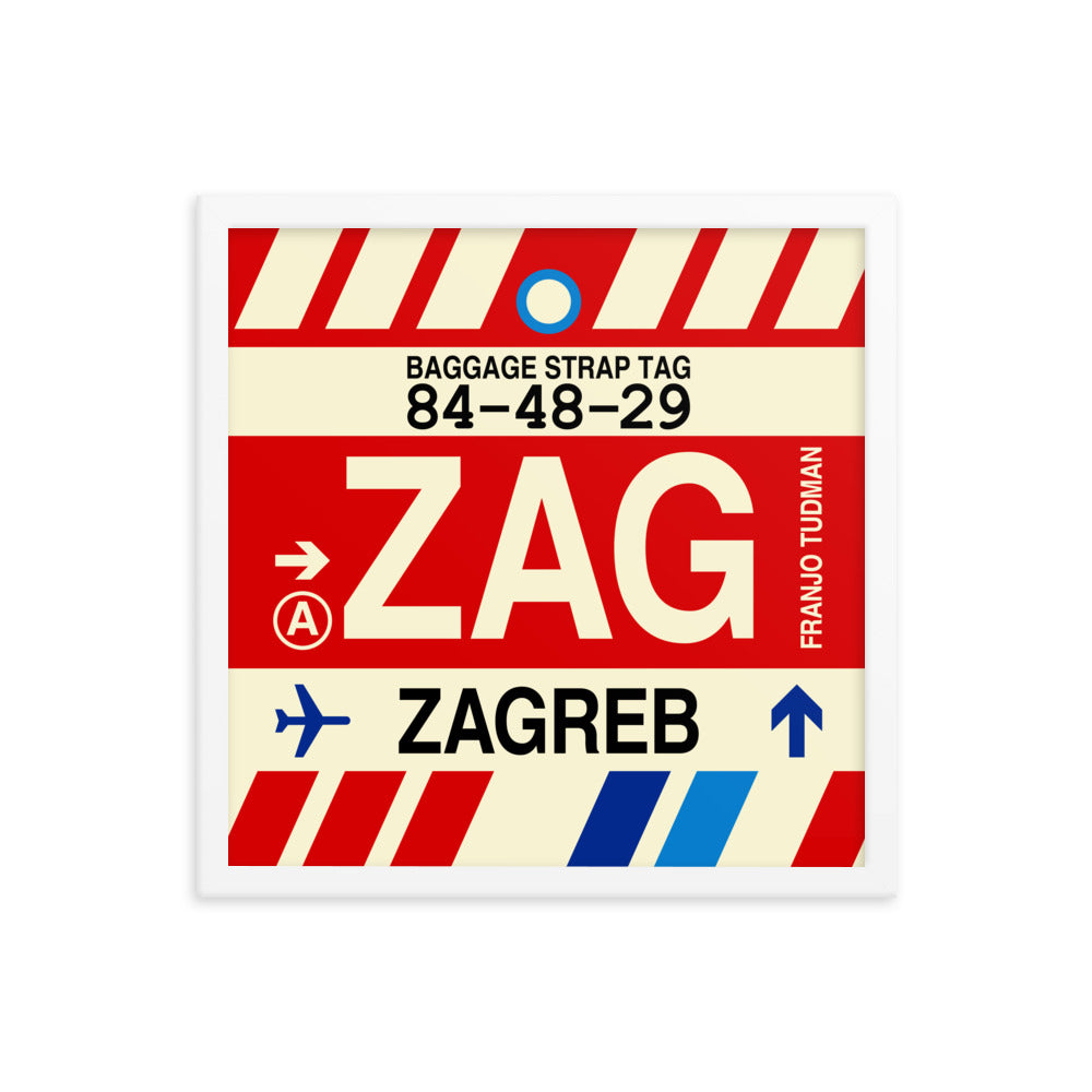 Travel-Themed Framed Print • ZAG Zagreb Souvenir • YHM Designs - Image 14