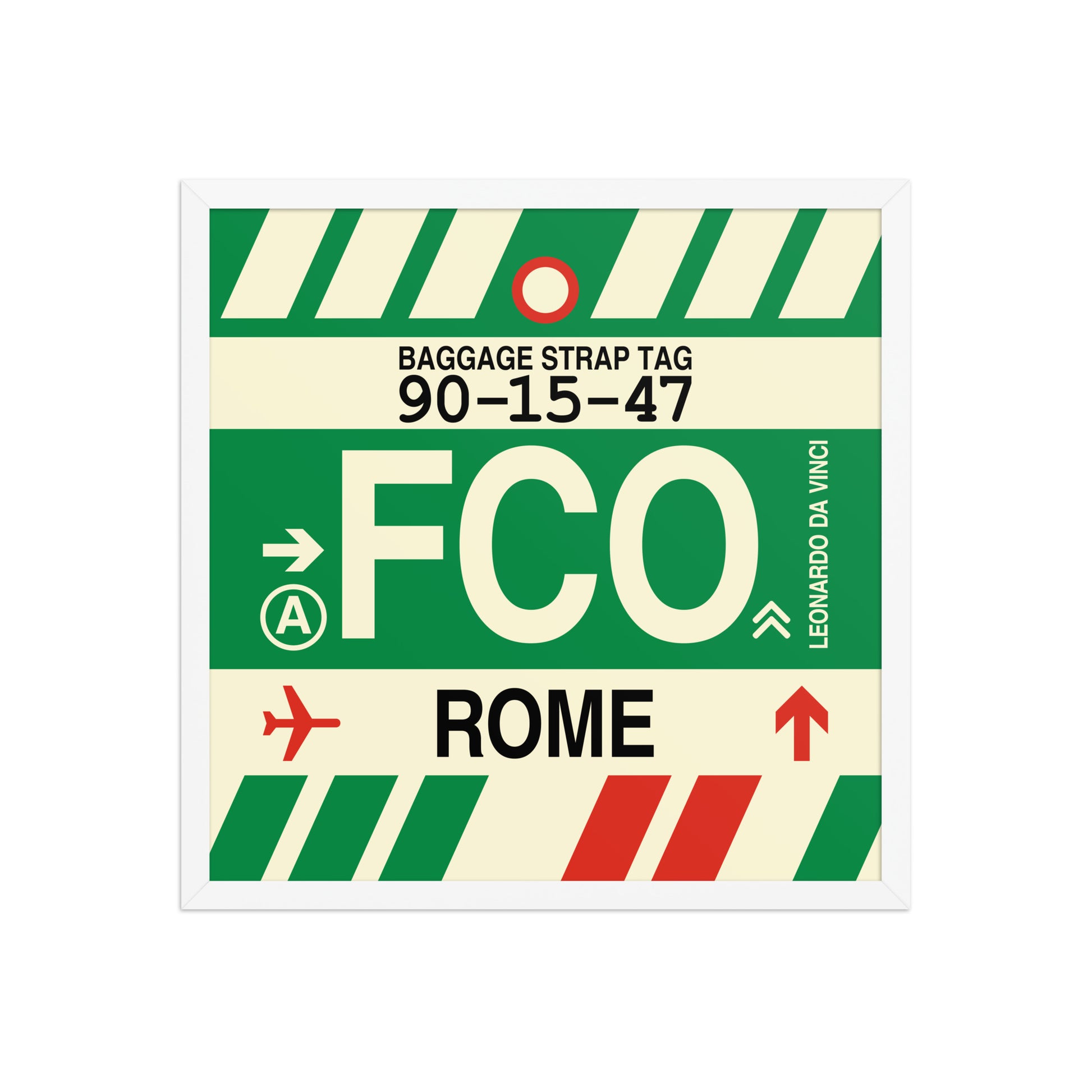 Travel-Themed Framed Print • FCO Rome Souvenir • YHM Designs - Image 15
