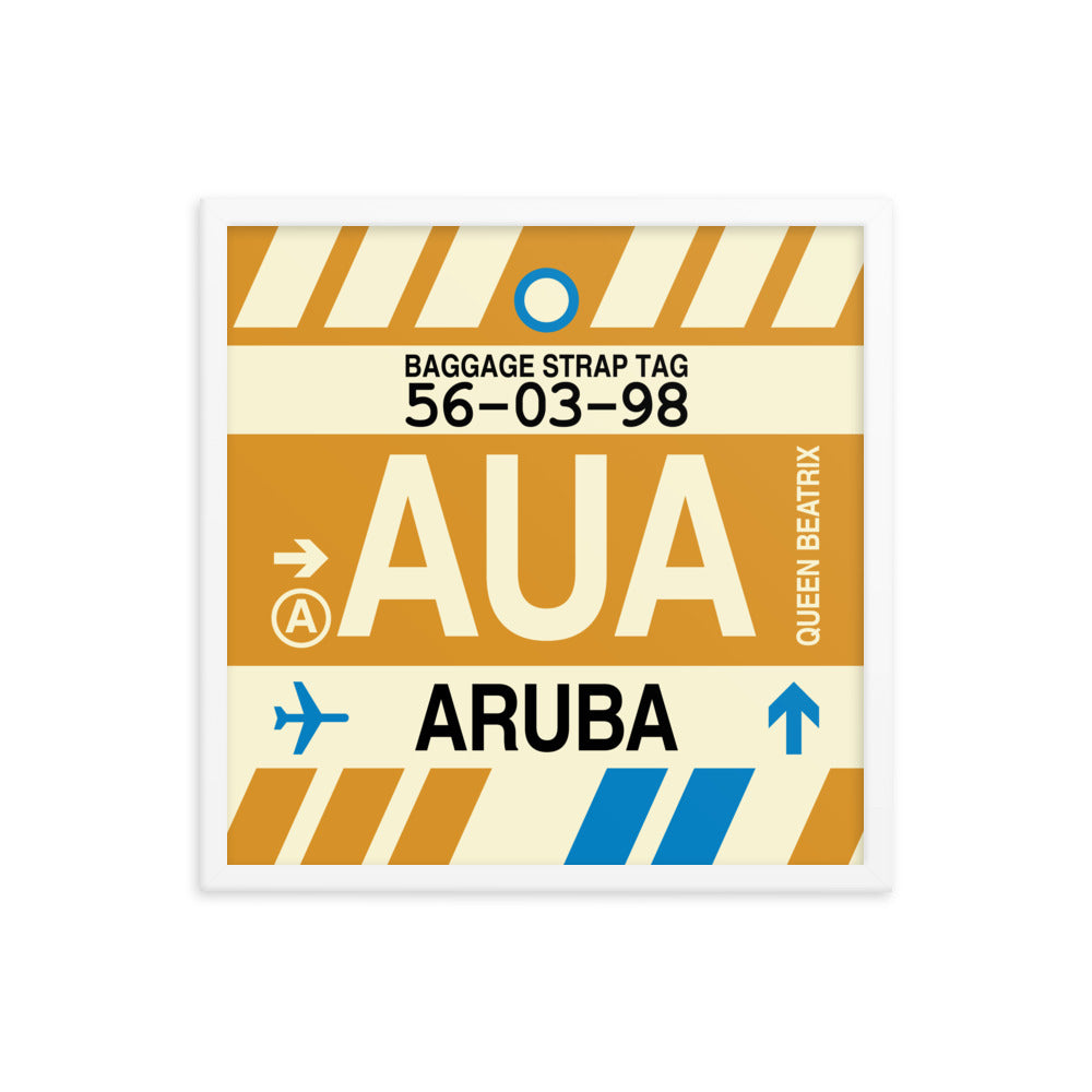 Travel-Themed Framed Print • AUA Aruba Souvenir • YHM Designs - Image 15
