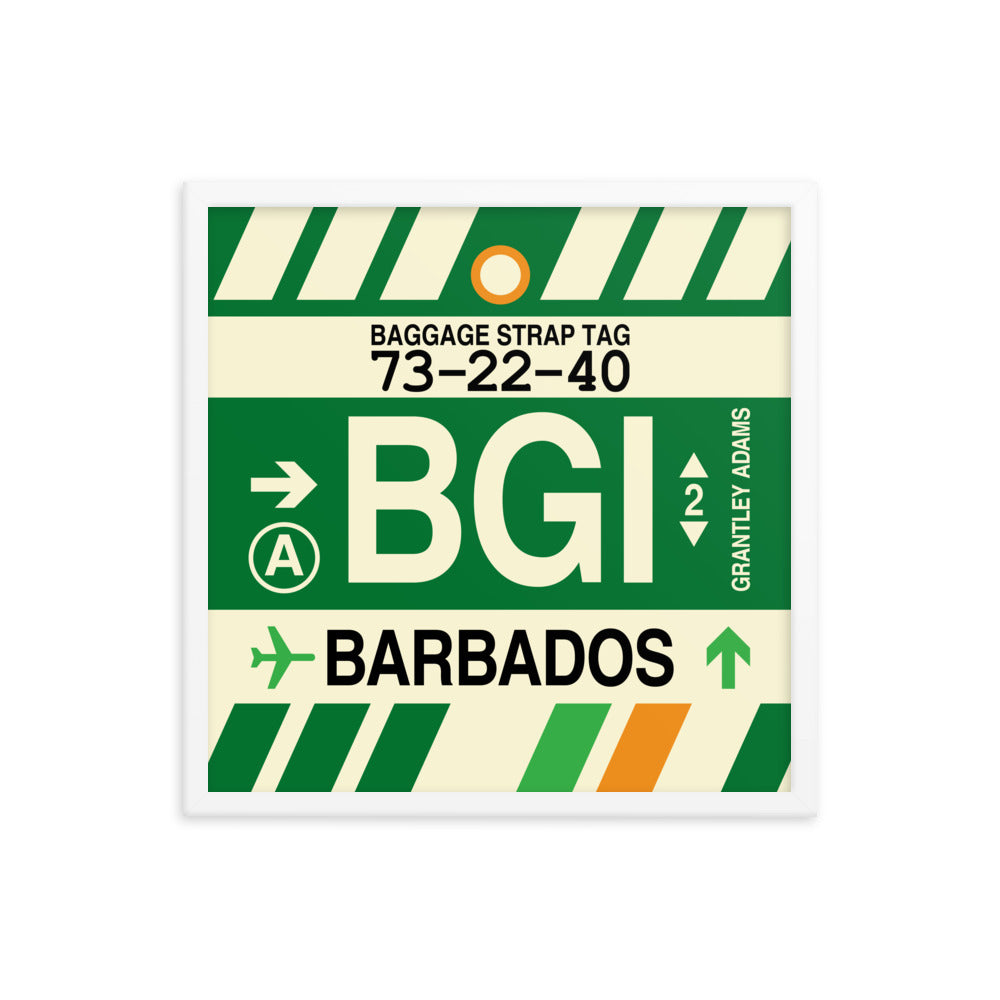 Travel-Themed Framed Print • BGI Barbados Souvenir • YHM Designs - Image 15