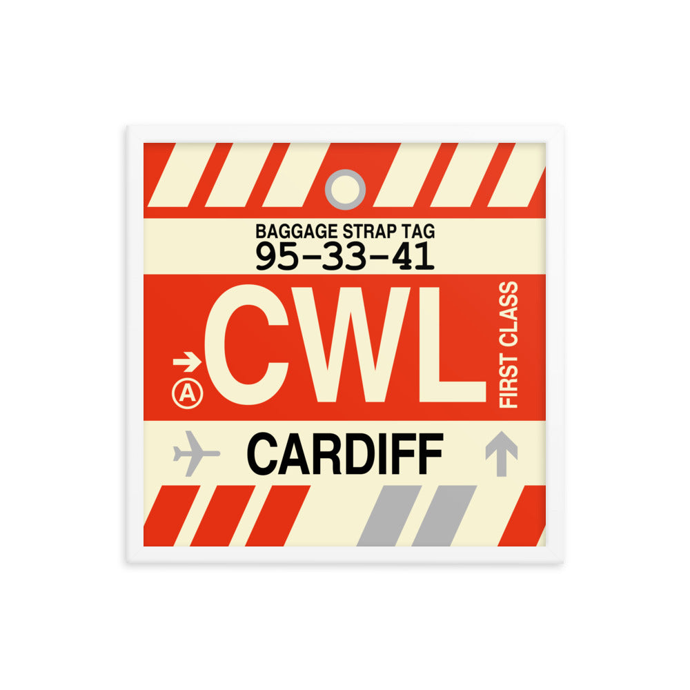 Travel-Themed Framed Print • CWL Cardiff Souvenir • YHM Designs - Image 15