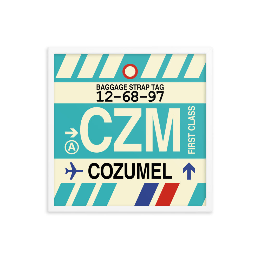 Travel-Themed Framed Print • CZM Cozumel Souvenir • YHM Designs - Image 15