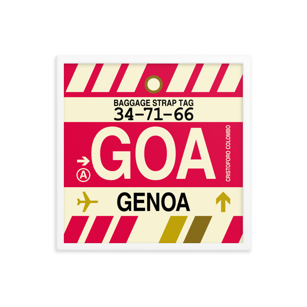 Travel-Themed Framed Print • GOA Genoa Souvenir • YHM Designs - Image 15