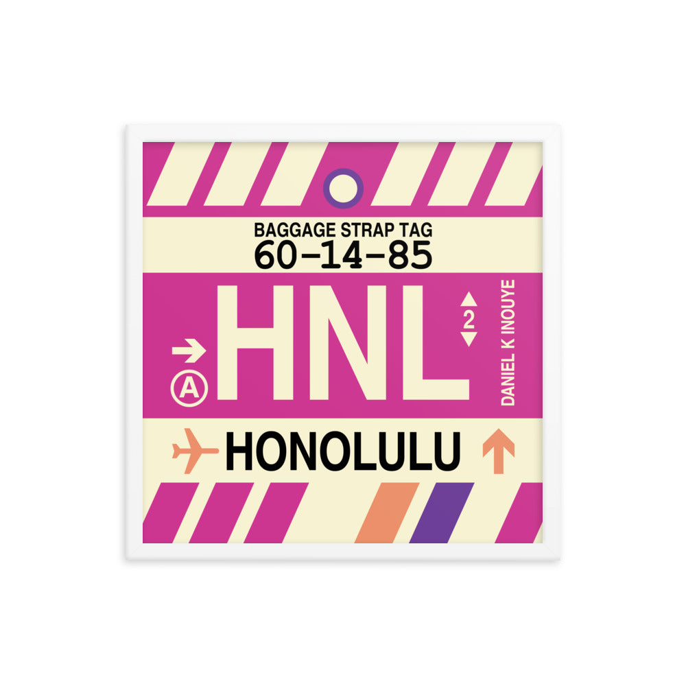 Travel-Themed Framed Print • HNL Honolulu Souvenir • YHM Designs - Image 15