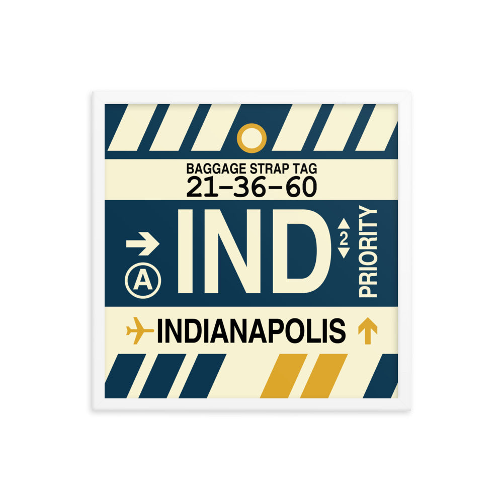 Travel-Themed Framed Print • IND Indianapolis Souvenir • YHM Designs - Image 15