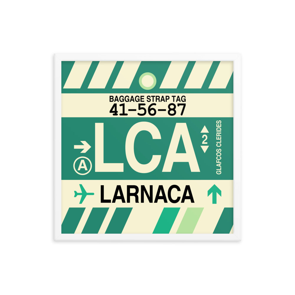 Travel-Themed Framed Print • LCA Larnaca Souvenir • YHM Designs - Image 15