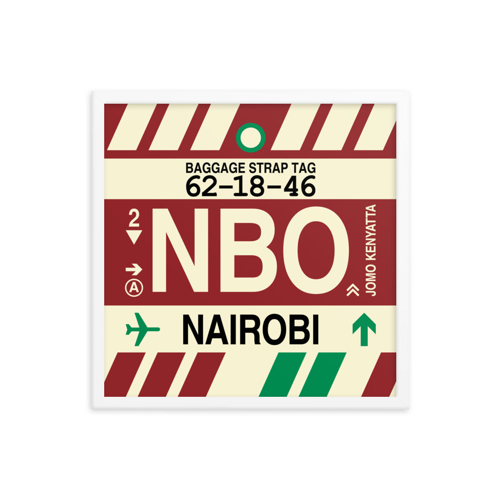 Travel-Themed Framed Print • NBO Nairobi • YHM Designs - Image 15