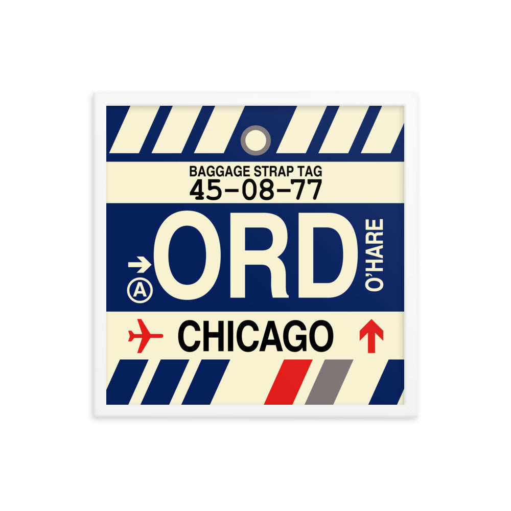 Travel-Themed Framed Print • ORD Chicago Souvenir • YHM Designs - Image 15