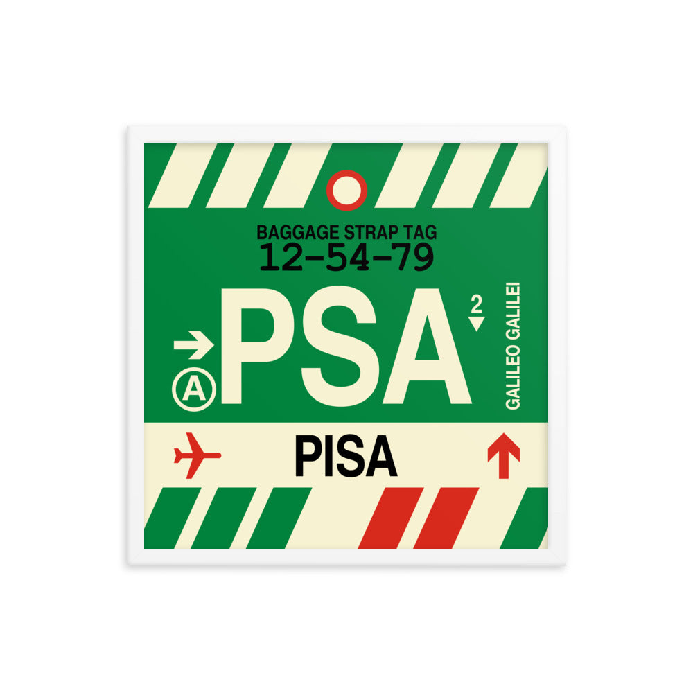 Travel-Themed Framed Print • PSA Pisa Souvenir • YHM Designs - Image 15