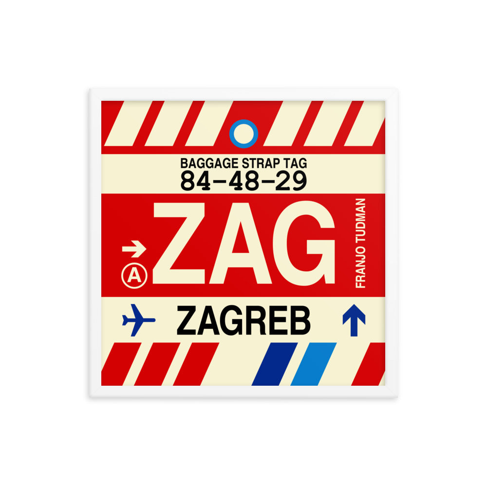 Travel-Themed Framed Print • ZAG Zagreb Souvenir • YHM Designs - Image 15