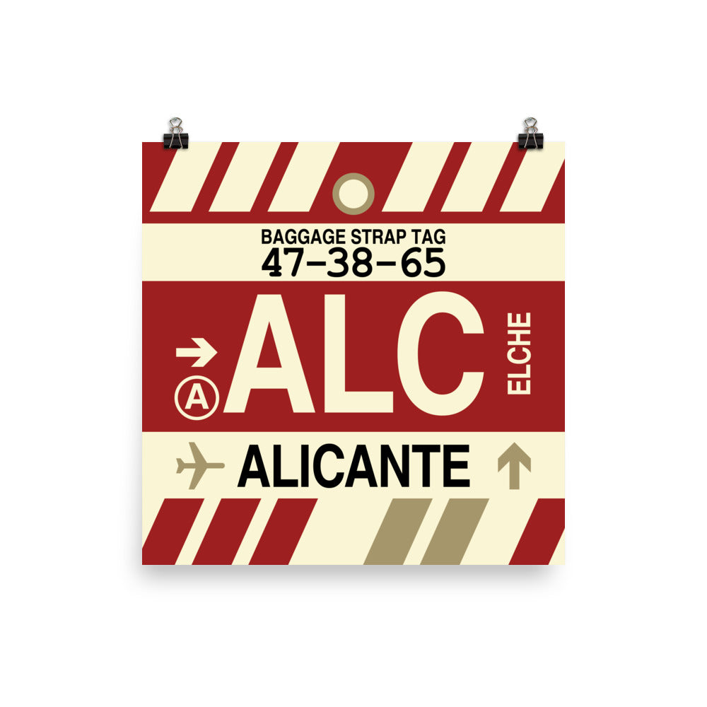 Travel-Themed Poster Print • ALC Alicante • YHM Designs - Image 01