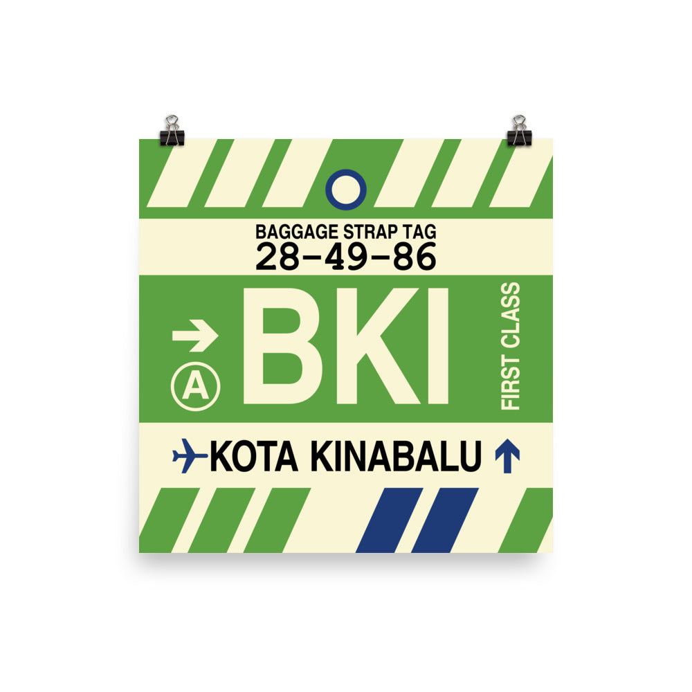 Travel-Themed Poster Print • BKI Kota Kinabalu • YHM Designs - Image 01