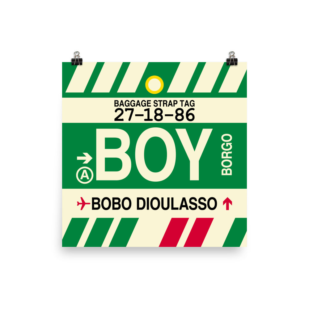 Travel-Themed Poster Print • BOY Bobo Dioulasso • YHM Designs - Image 01