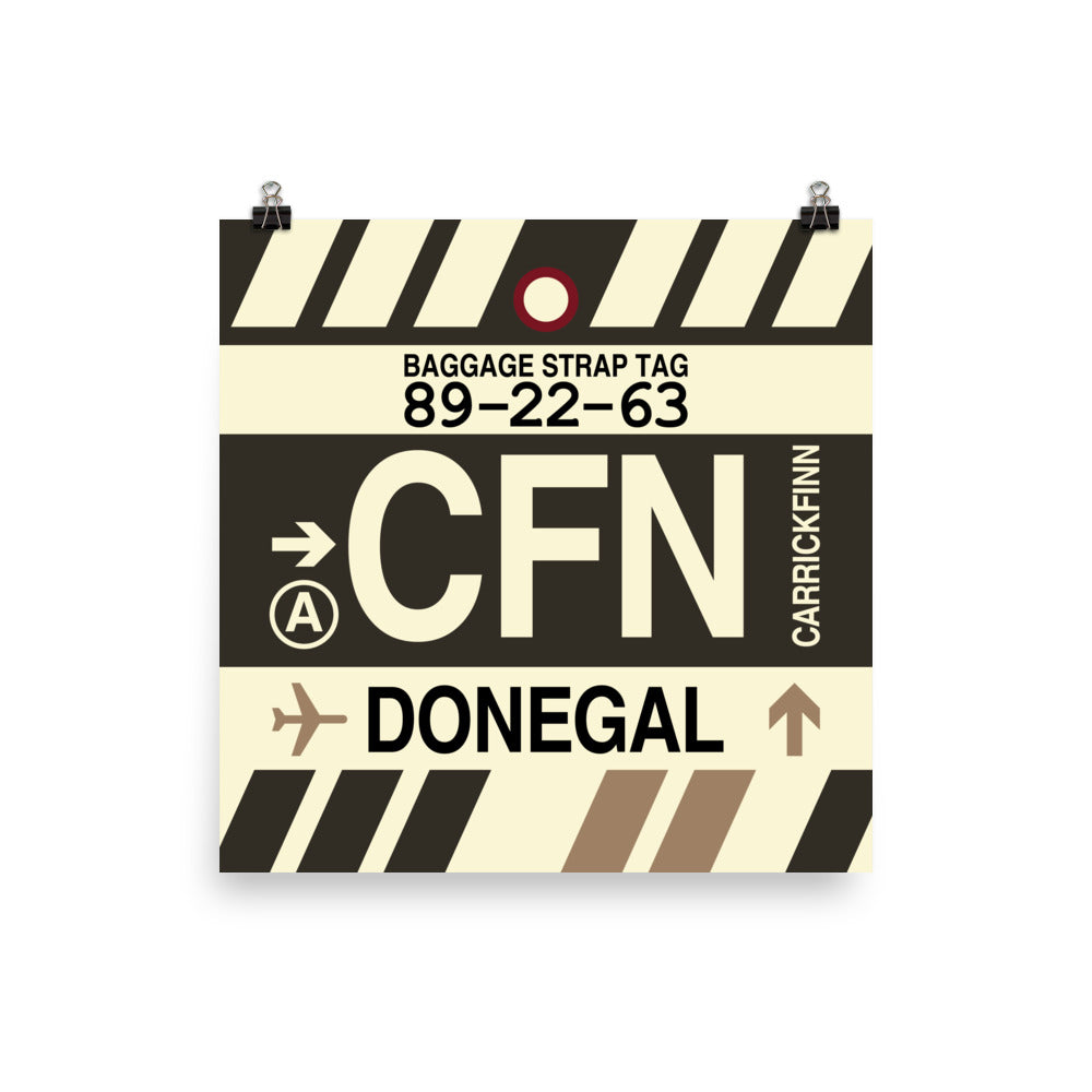Travel-Themed Poster Print • CFN Donegal Souvenir • YHM Designs - Image 01